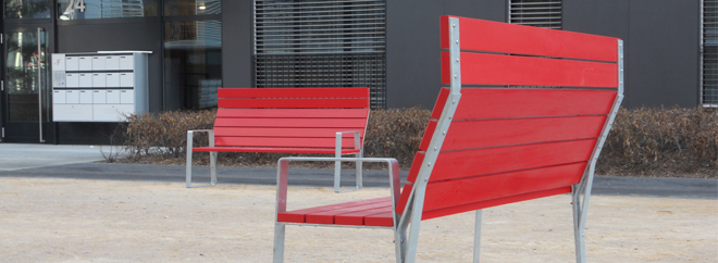 Banc rouge, Hors srie, Lausanne, banc publique, Cycoe, Yves Corminboeuf